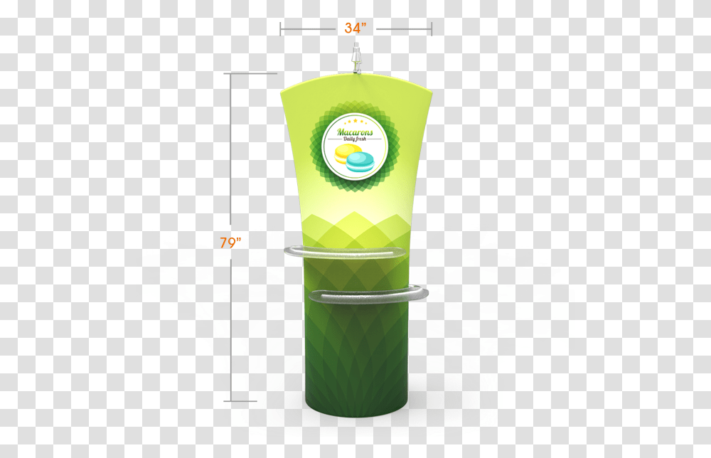 Curved Top Tension Fabric Banner Stand With Arm Shelves Banner, Beverage, Drink, Bottle, Person Transparent Png