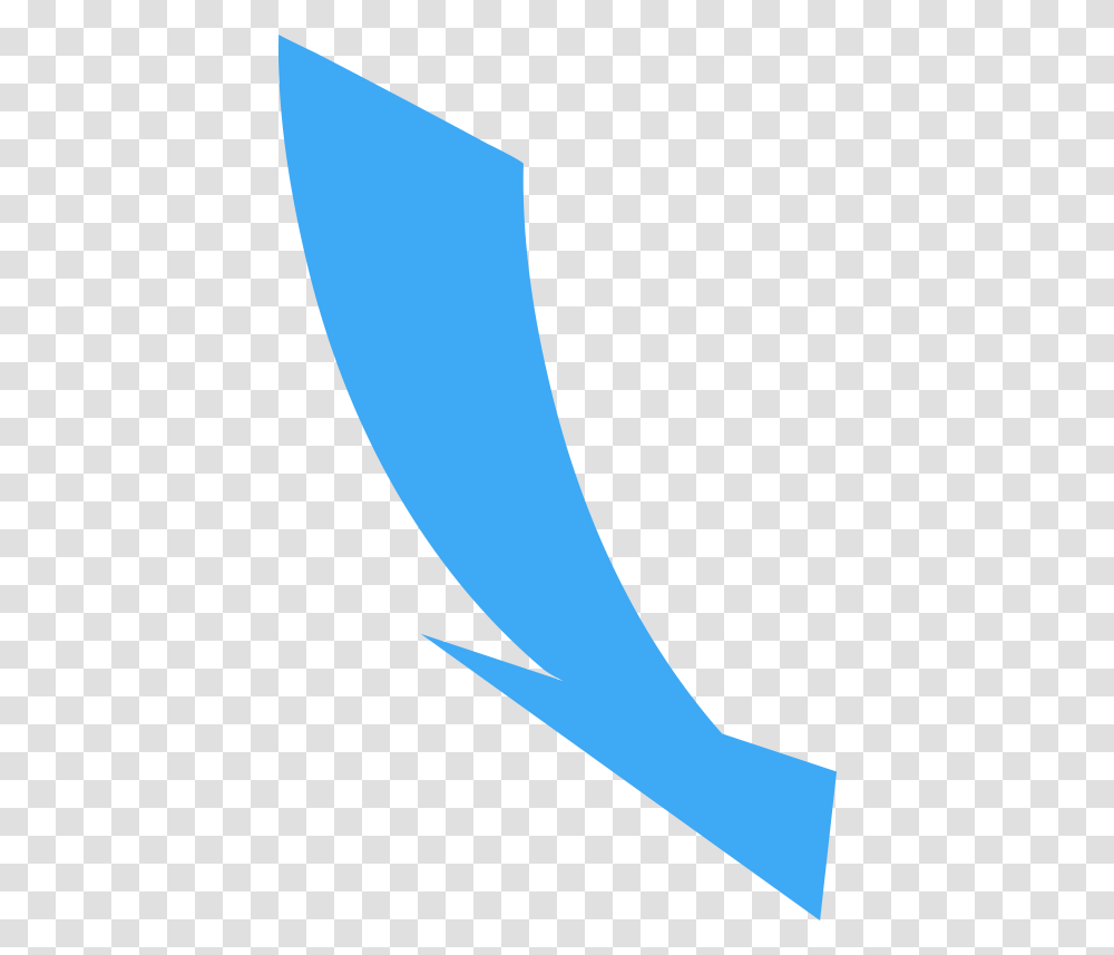 Curved Wide Directional Arrow Pointing To The Lower Right Vertical, Animal, Graphics, Art, Mammal Transparent Png