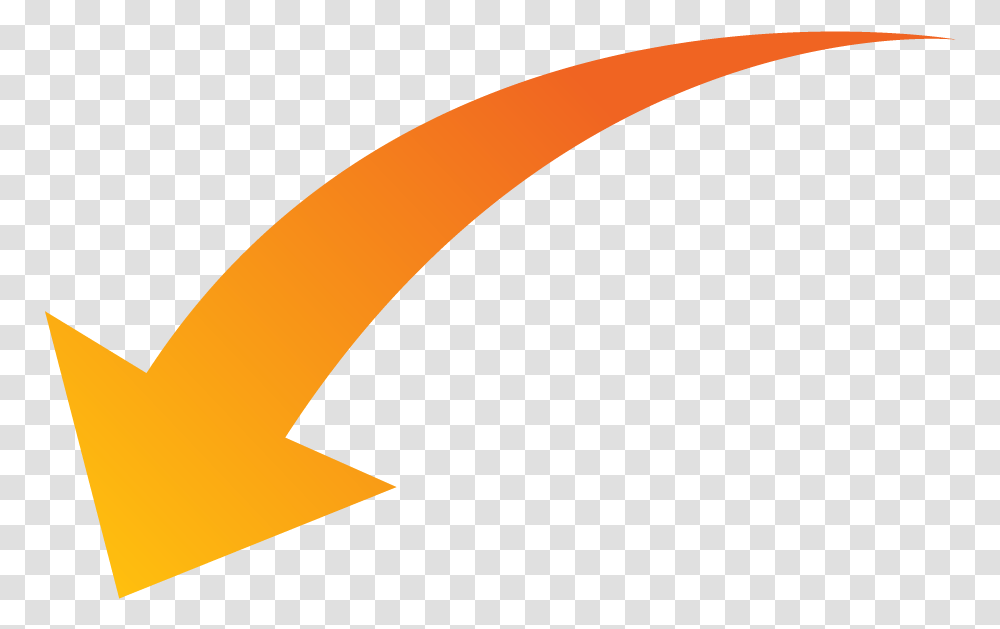 Curved Yellow Arrow, Axe, Tool Transparent Png