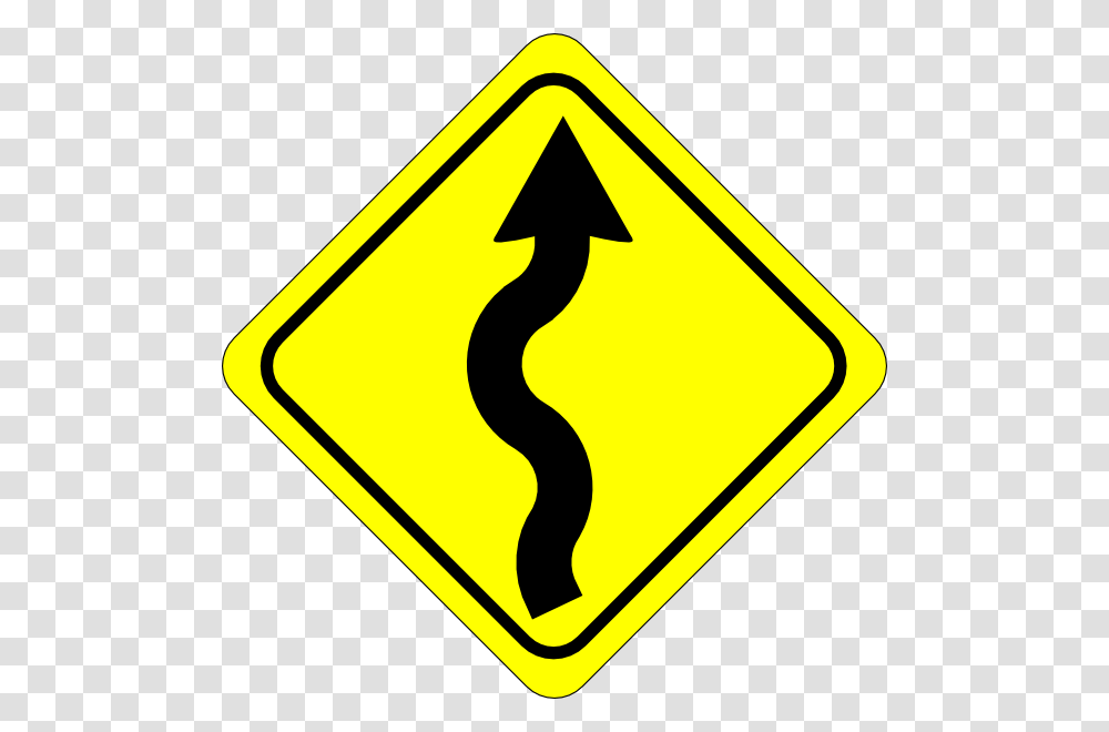 Curvy Road Ahead Sign Clip Art, Road Sign Transparent Png