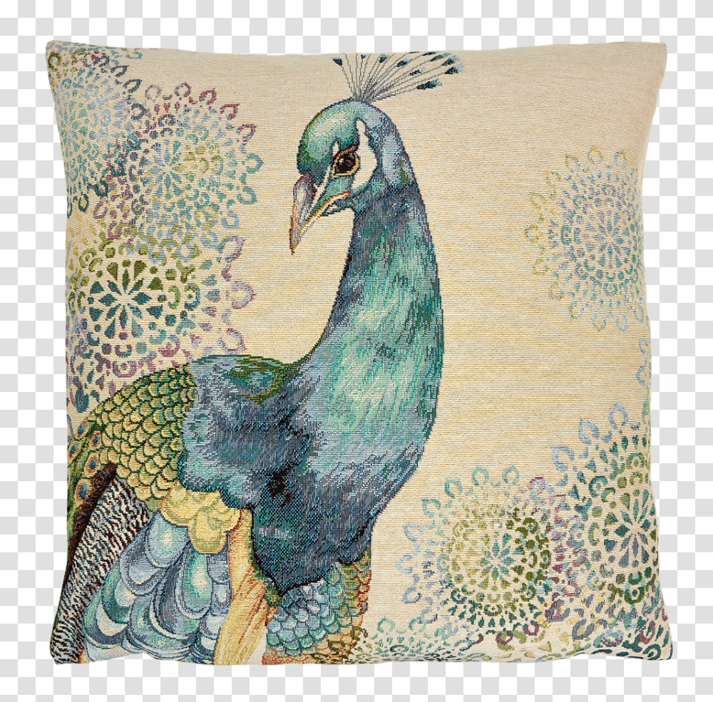 Cushion Cover Proud Peacock Textile, Pillow, Bird, Animal Transparent Png