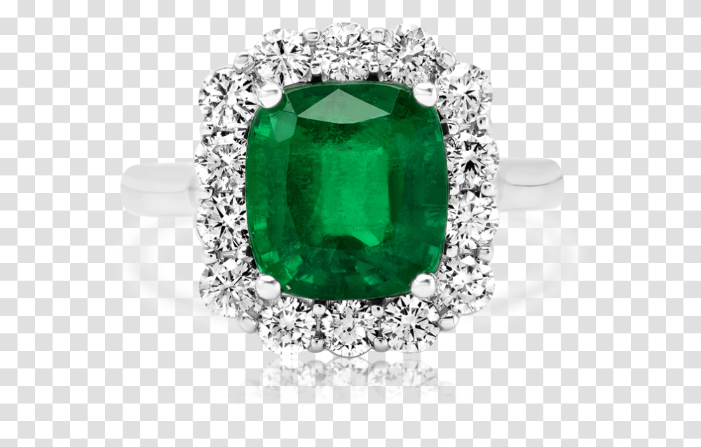 Cushion Cut Emerald Amp Round Diamonds Ring Emerald, Gemstone, Jewelry, Accessories, Accessory Transparent Png