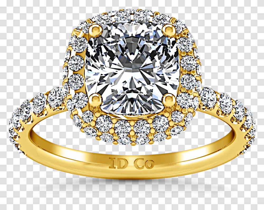 Cushion Cut Engagement Halo Cushion Cut Engagement Ring, Jewelry, Accessories, Accessory, Diamond Transparent Png