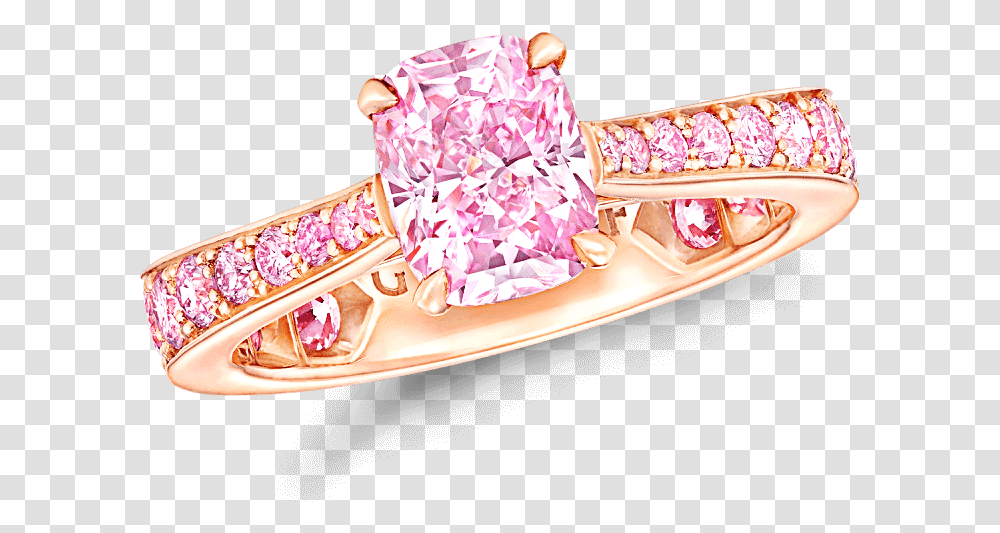Cushion Cut Pink Diamond Ring Graff Subscribe, Accessories, Jewelry, Clothing, Gemstone Transparent Png