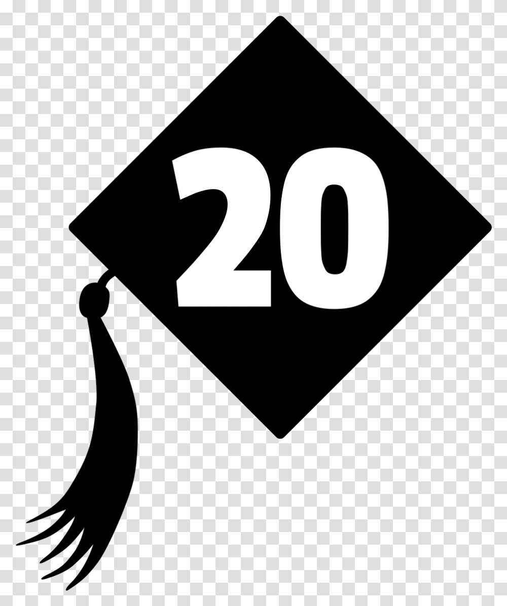 Custom 2020 Graduation Cap With Tassel Sign, Number Transparent Png
