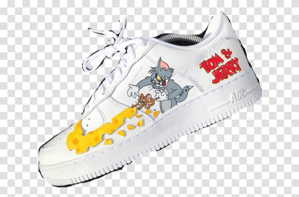 Custom Air Force 1 Tom And Jerry, Shoe, Footwear, Apparel Transparent Png