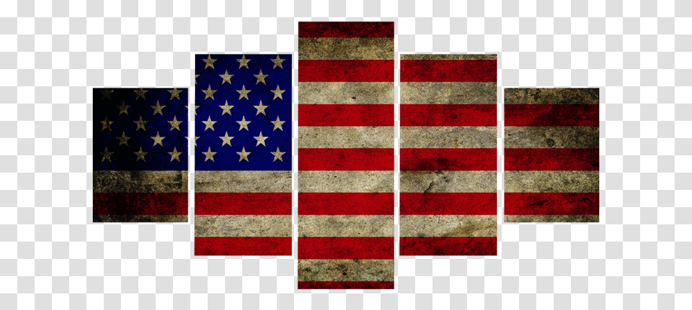 Custom American Flag Canvas Painting Prints In Usa Painting Transparent Png