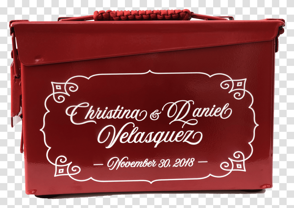 Custom Ammo Can Personalized Wedding Gift Calligraphy Transparent Png