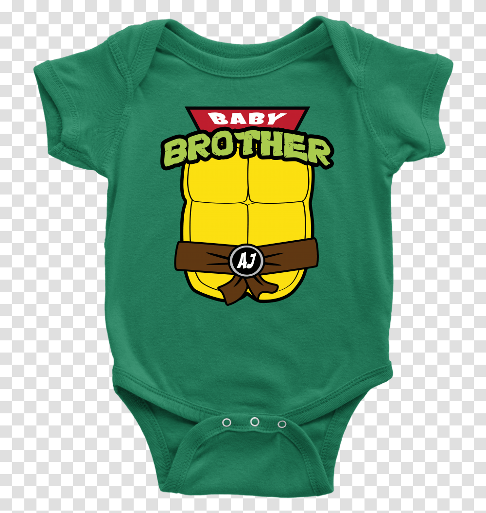Custom Baby Brother Ninja Turtle Bodysuit Love My Grampy Onesie, Apparel, T-Shirt Transparent Png