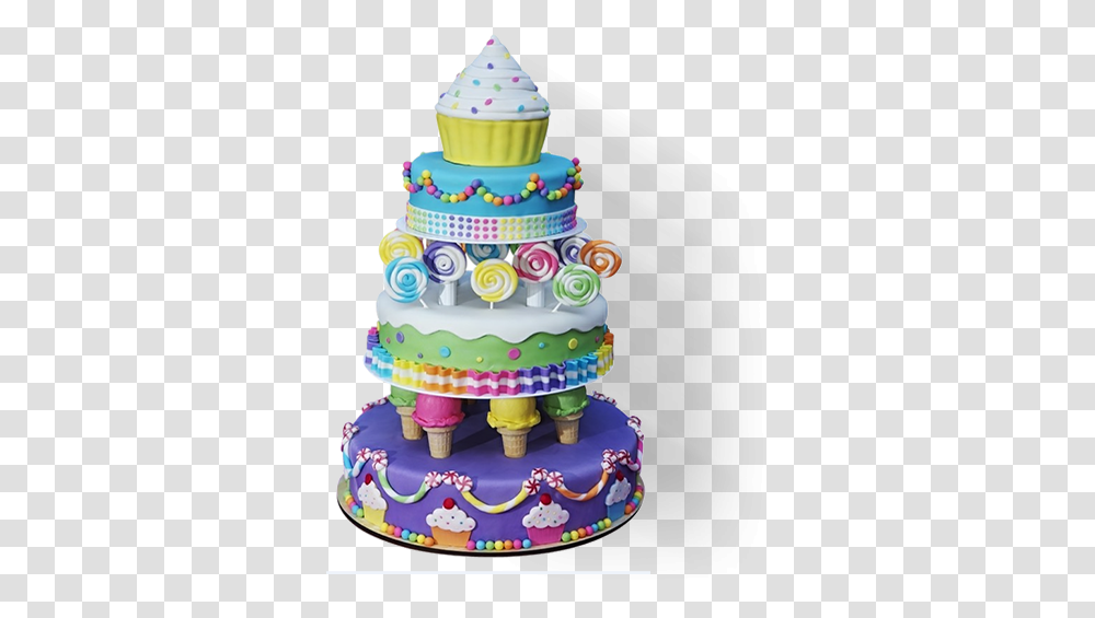 Custom Birthday Cakes In Nyc Delivery Available Candyland Birthday Cake, Dessert, Food, Wedding Cake, Icing Transparent Png
