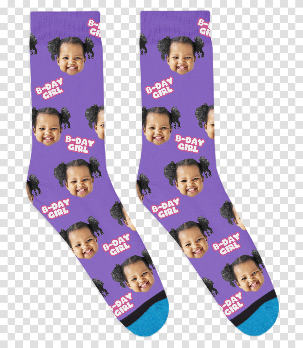 Custom Birthday Girl Socks For Teen, Collage, Poster, Advertisement, Person Transparent Png