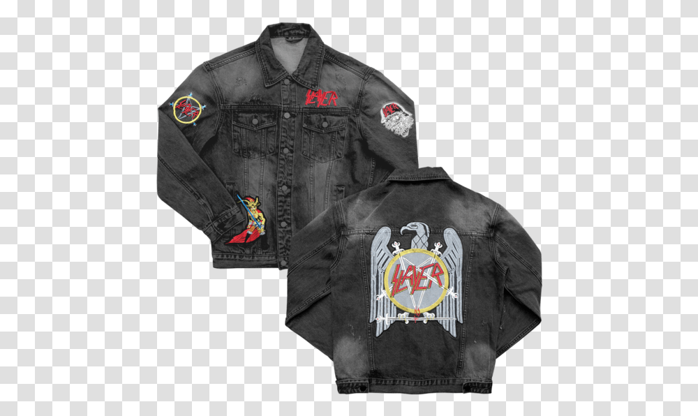 Custom Black Denim Jacket Emblem, Apparel, Coat, Vest Transparent Png