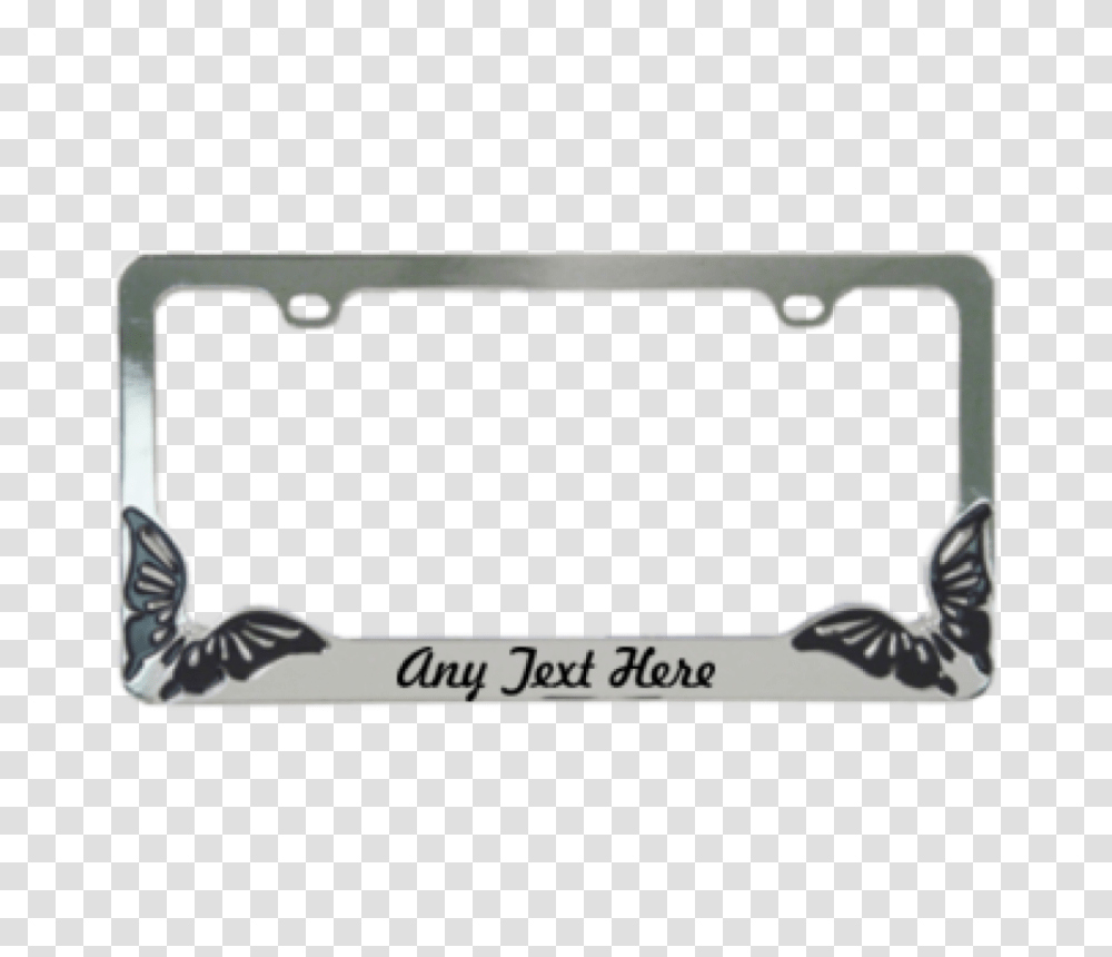 Custom Butterfly Metal License Plate Frame, Electronics, Furniture, Screen, Computer Transparent Png
