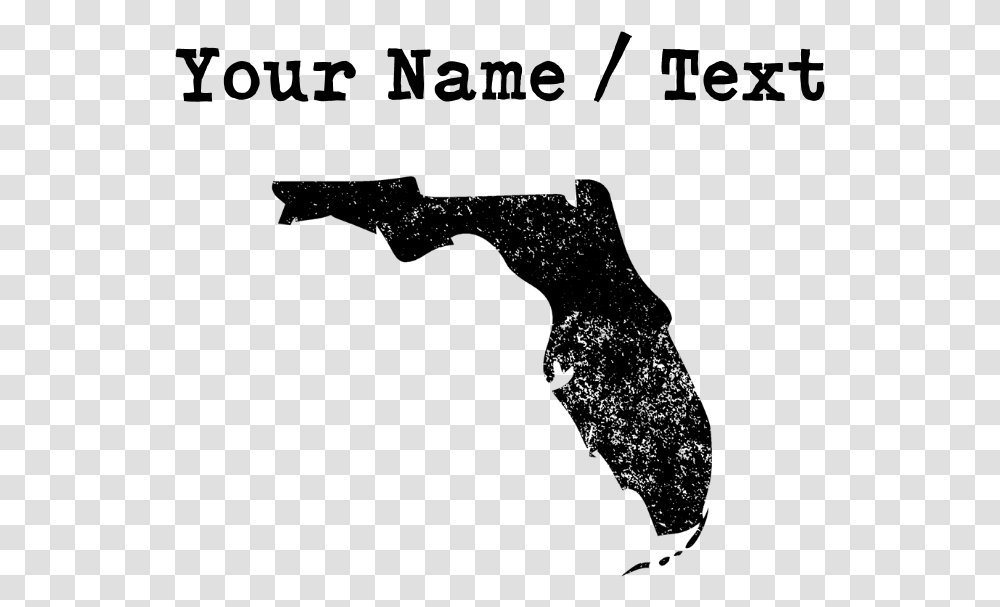 Custom Distressed Florida Silhouette Journal Florida State Map, Gray, World Of Warcraft, Halo Transparent Png