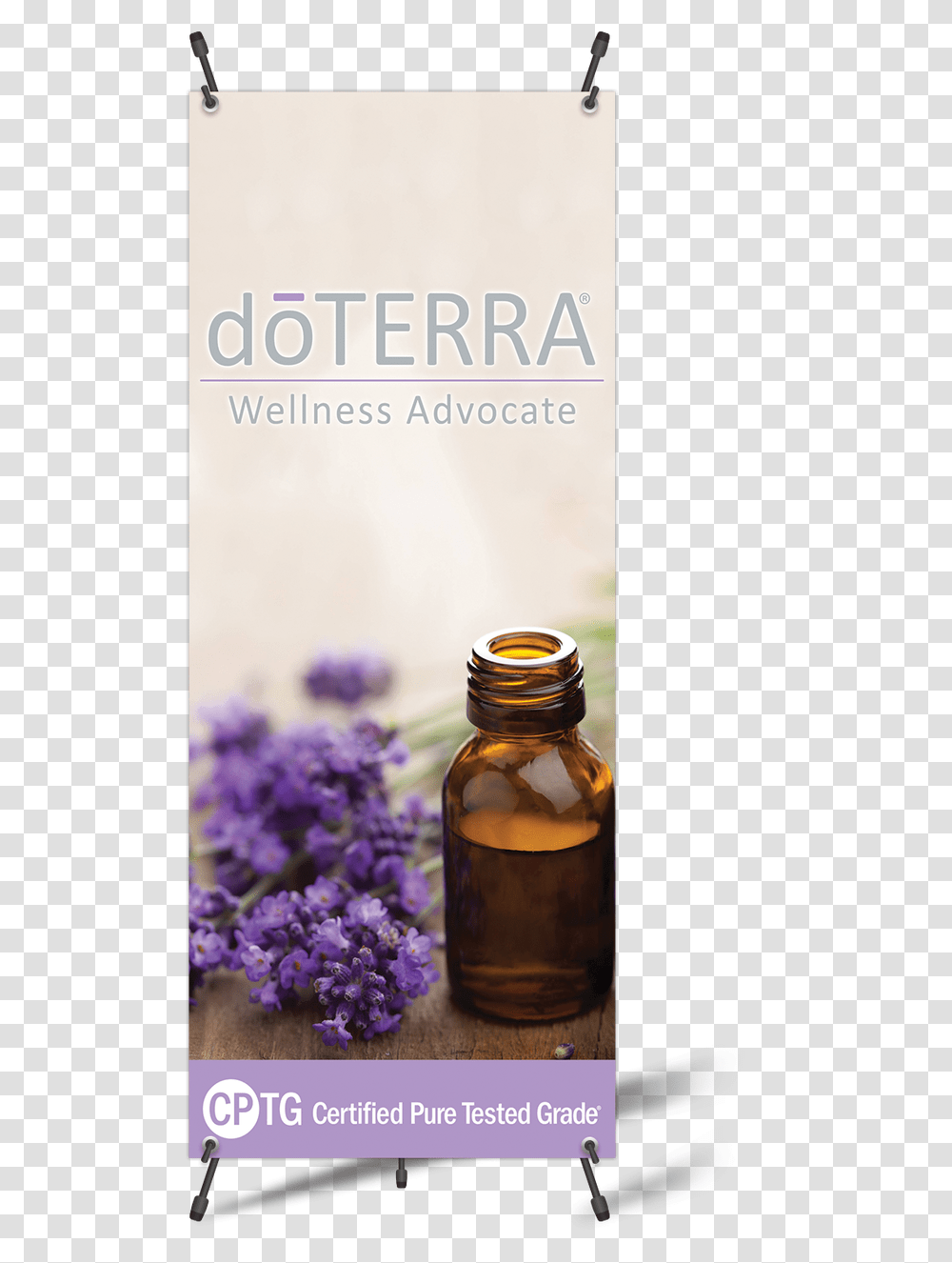 Custom Doterra Vertical Banner With X Banner Stand Lavender Oil, Plant, Flower, Blossom, Beer Transparent Png