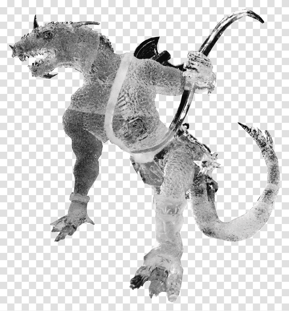 Custom Dragon Warrior Ice Sculpture Illustration, Person, Human, Hook Transparent Png