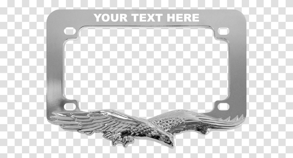Custom Eagle Chrome Motorcycle License Plate Frame Chrome Eagle Motorcycle License Plate Frame, Bird, Animal Transparent Png