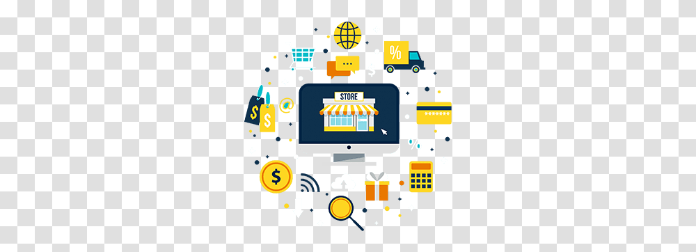 Custom Ecommerce Website Dev Bank As A Marketplace, Scoreboard, Pac Man, Clock Tower, Architecture Transparent Png