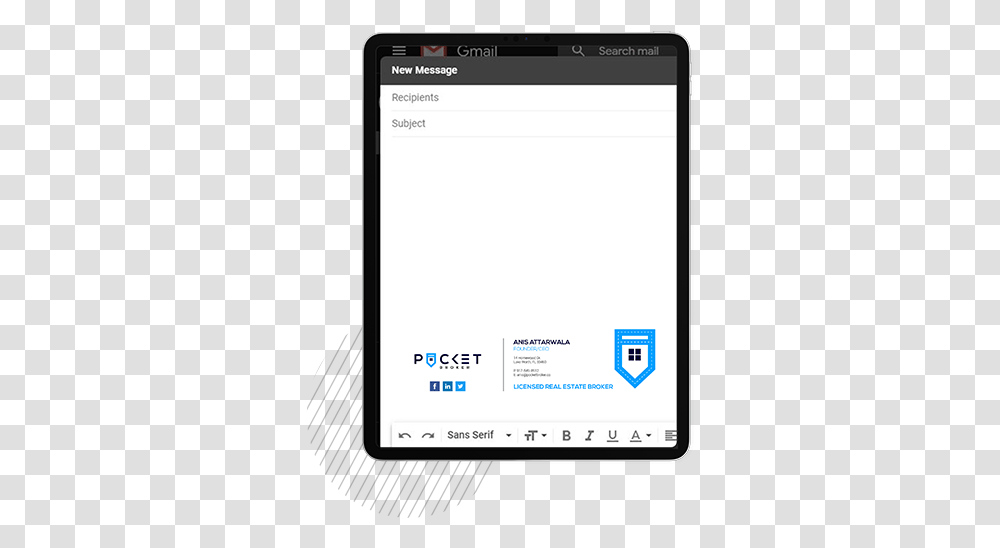 Custom Email Signature Design Servicesbrandsdesign Smart Device, Electronics, Computer, Tablet Computer, Mobile Phone Transparent Png