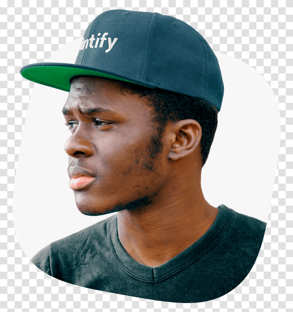 Custom Embroidered Hats Man, Face, Person, Head Transparent Png