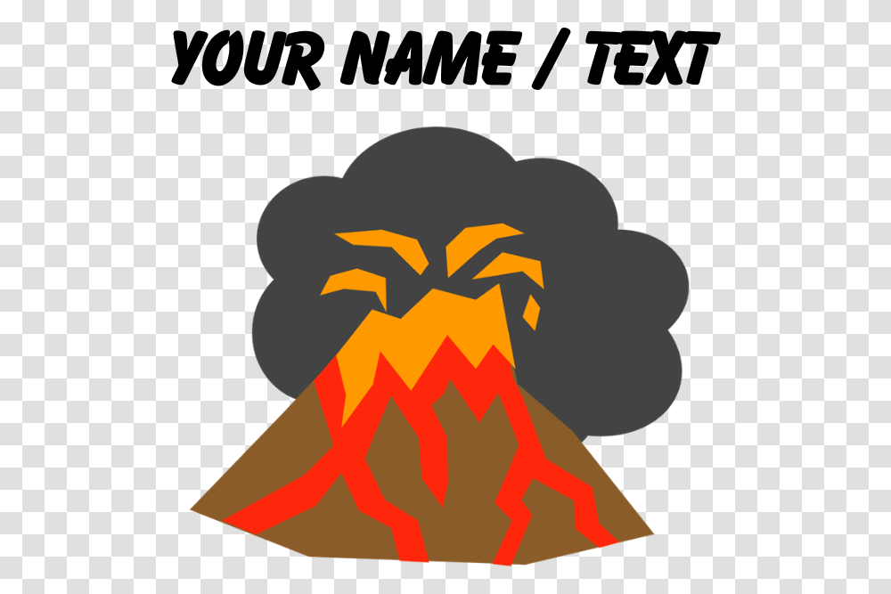 Custom Erupting Volcano Posters Illustration, Mountain, Outdoors, Nature, Lava Transparent Png
