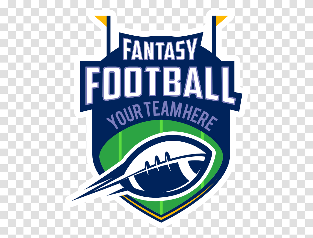 Custom Fantasy Football Team Sticker Custom Fantasy Football Logo, Symbol, Trademark, Text, Label Transparent Png