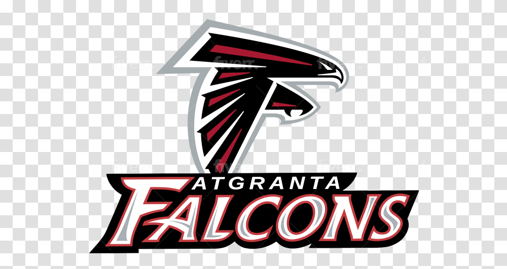 Custom Football Team Logo Or Banner Atlanta Falcons, Text, Alphabet, Symbol, Number Transparent Png