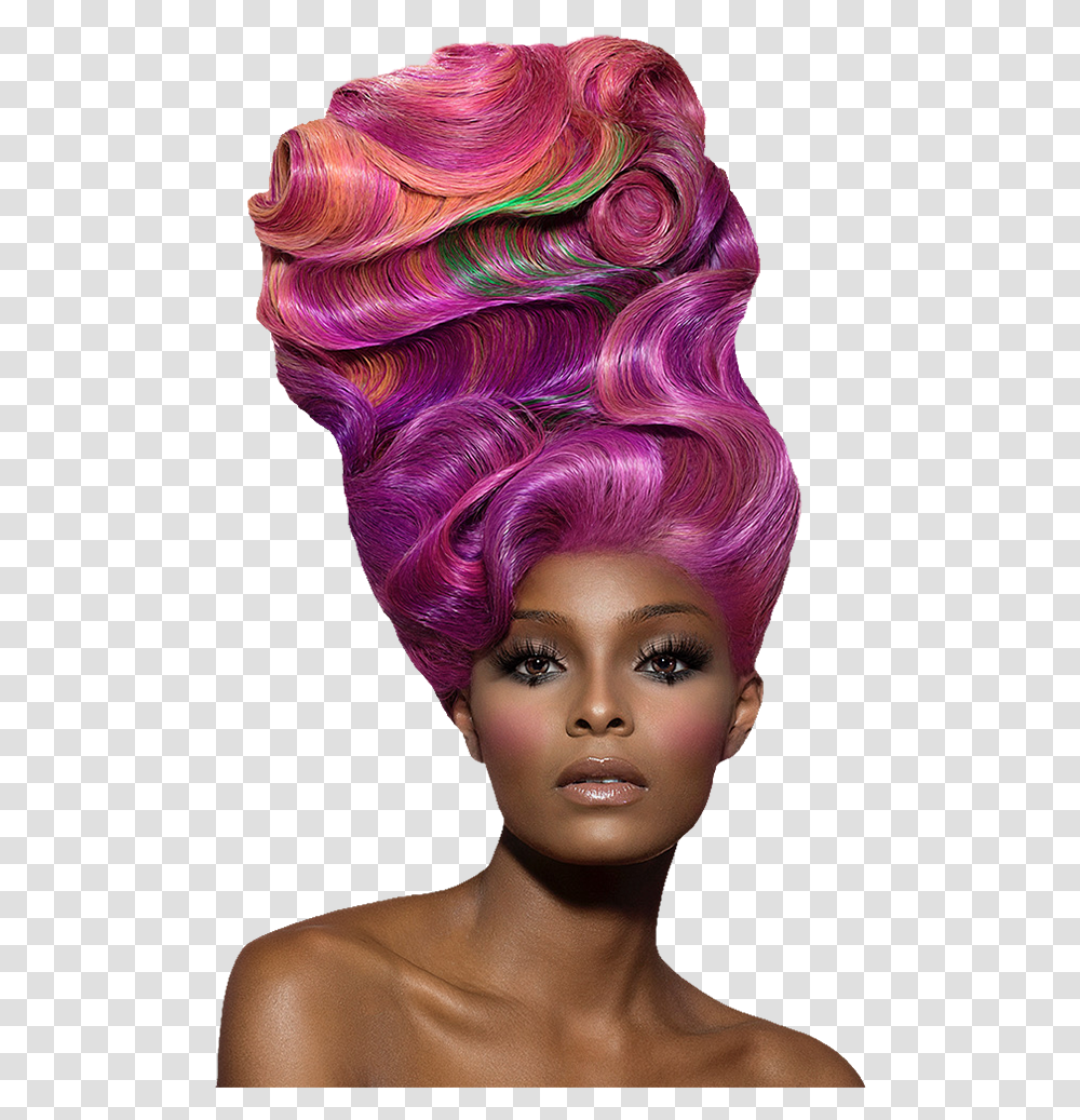 Custom Hair Art Sculptures Studio Glamour Salon, Person, Human, Wig, Head Transparent Png