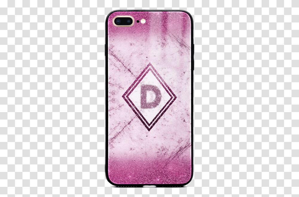 Custom Initial Iphone 8 Glass Phone Case With Pink Mobile Phone Case, Electronics, Label Transparent Png