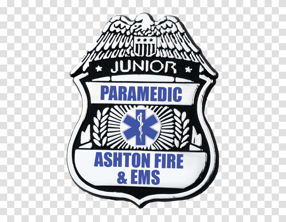 Custom Junior Paramedic Plastic Badge Star Of Life, Logo, Trademark, Emblem Transparent Png