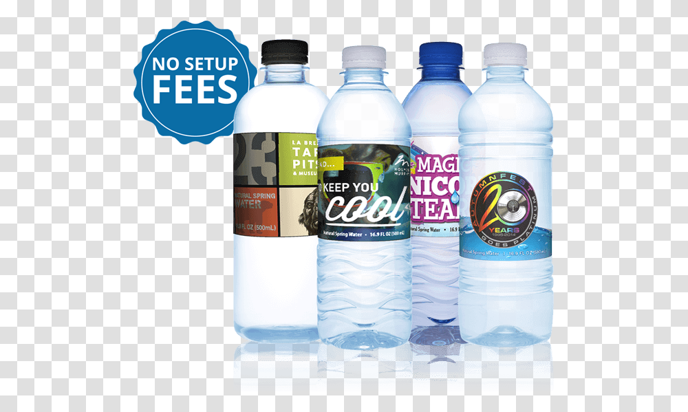 Custom Label Bottled Water Water Bottle, Mineral Water, Beverage, Drink Transparent Png