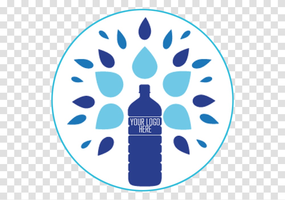 Custom Label Bottles Pure Water Of Kansas City Dot, Logo, Symbol, Trademark, Graphics Transparent Png
