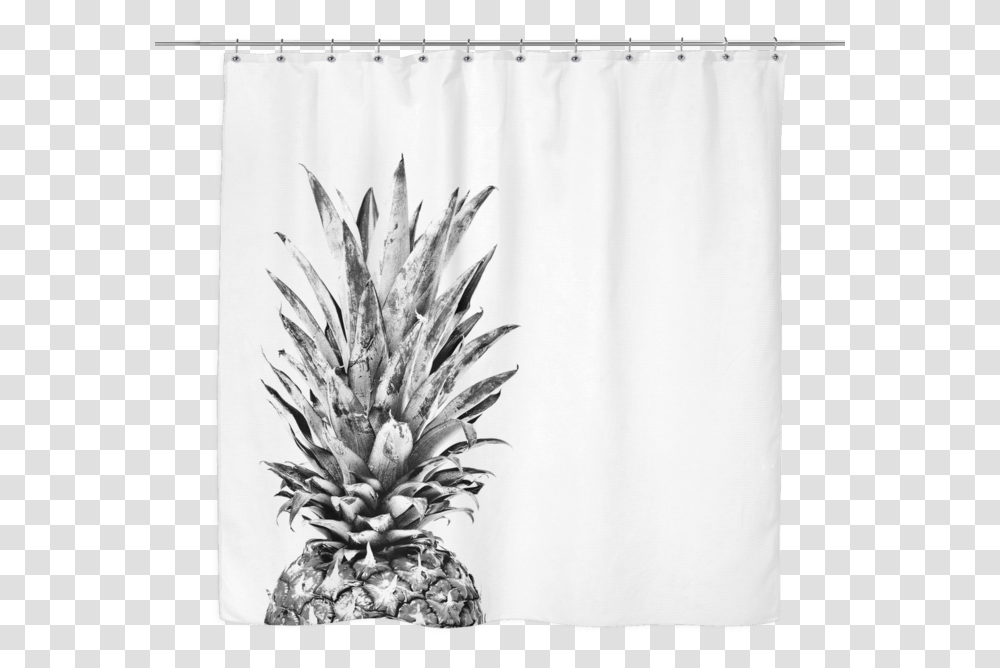 Custom Left Frutas Blanco Y Negro, Pineapple, Fruit, Plant, Food Transparent Png