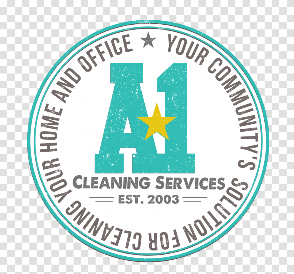 Custom Logo For A1 Cleaning Services Oklahoma Circle, Symbol, Star Symbol, Trademark, Label Transparent Png