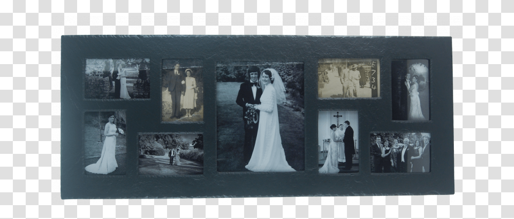 Custom Made Wedding Photo Frame Medium Visual Arts, Person, Robe, Fashion Transparent Png