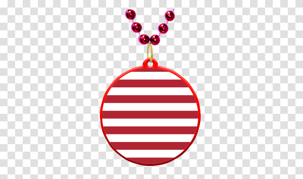 Custom Mardi Gras Bead Medallion With Vibrant Red Stripe, Ornament, Dynamite, Bomb, Weapon Transparent Png