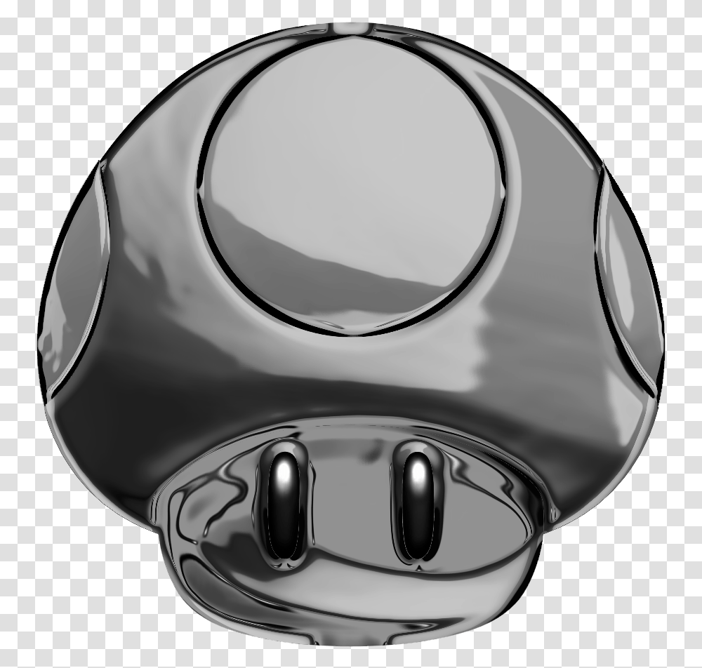 Custom Mario Mushroom Download Metal Mario Mushroom, Helmet, Mirror, Car Mirror Transparent Png