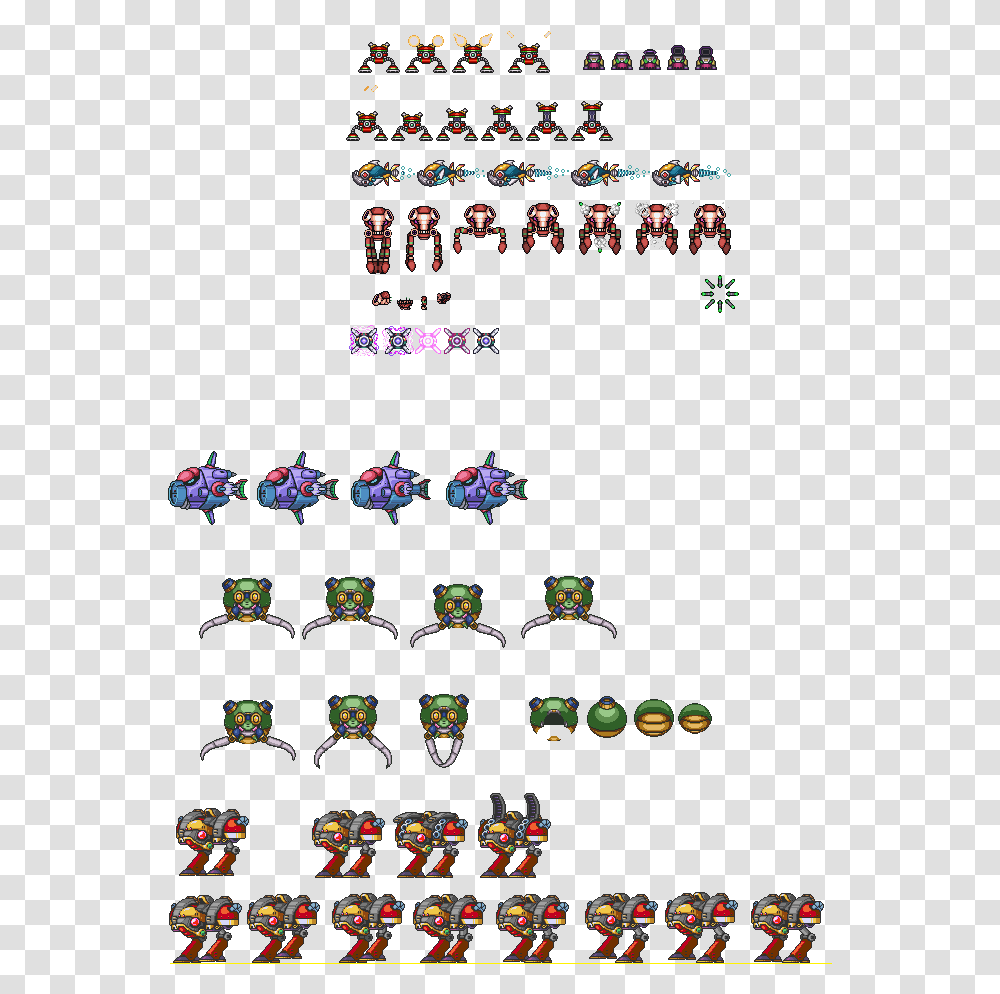 Custom Megaman X Enemy Assets By Redragemage Cartoon, Super Mario Transparent Png