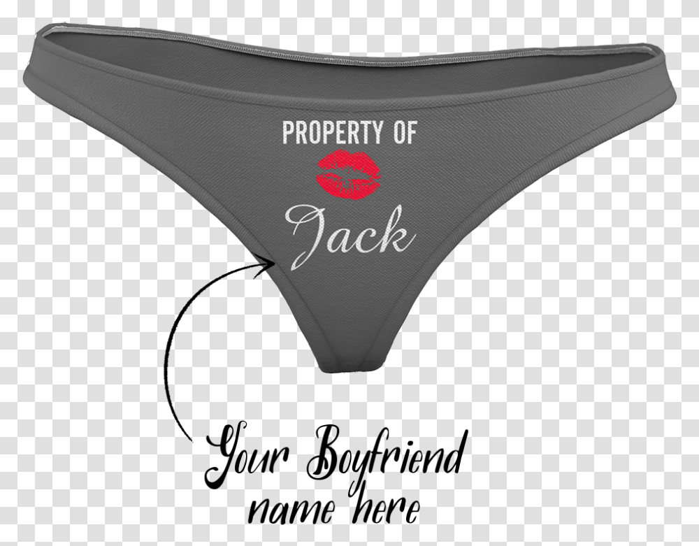 Custom Name Property Of Thong Panty Panties, Clothing, Apparel, Lingerie, Underwear Transparent Png