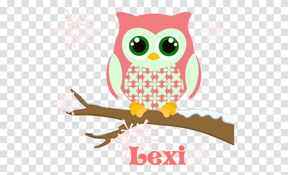 Custom Name Winter Owl Girl Throw Blanket Clipart Owl, Floral Design, Pattern, Poster Transparent Png