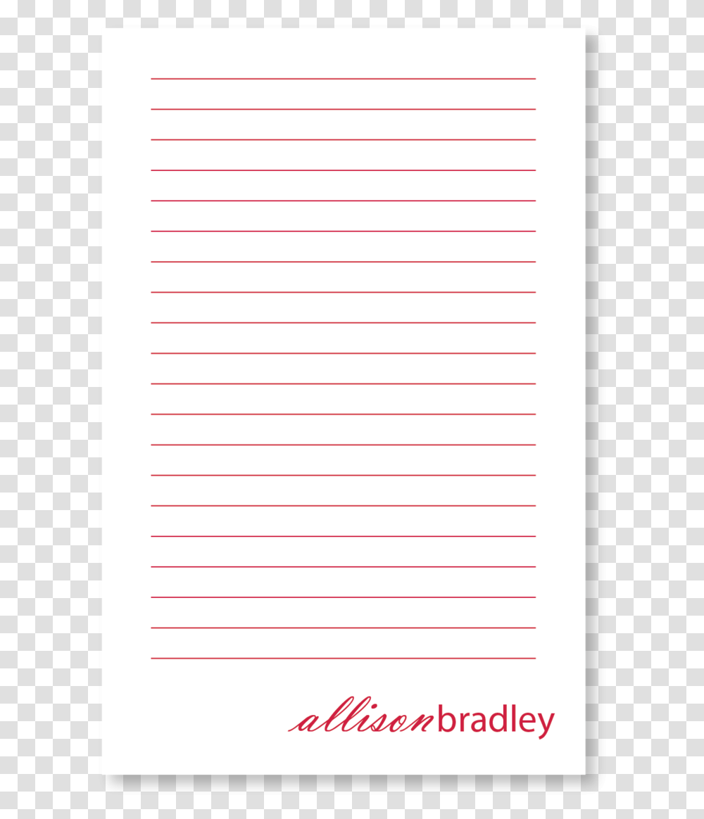 Custom Notepad Personalized Standard Lines Paper, Document, Page, Rug Transparent Png
