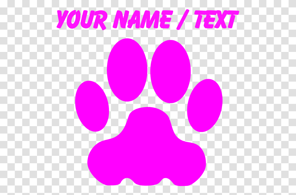 Custom Pink Big Cat Paw Print Mousepad Circle, Footprint, Poster, Advertisement, Purple Transparent Png