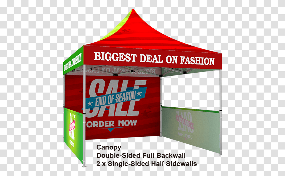 Custom Pop Up Canopy Tent Amp Double Sided Full Backwall Canopy, Kiosk, Shop Transparent Png