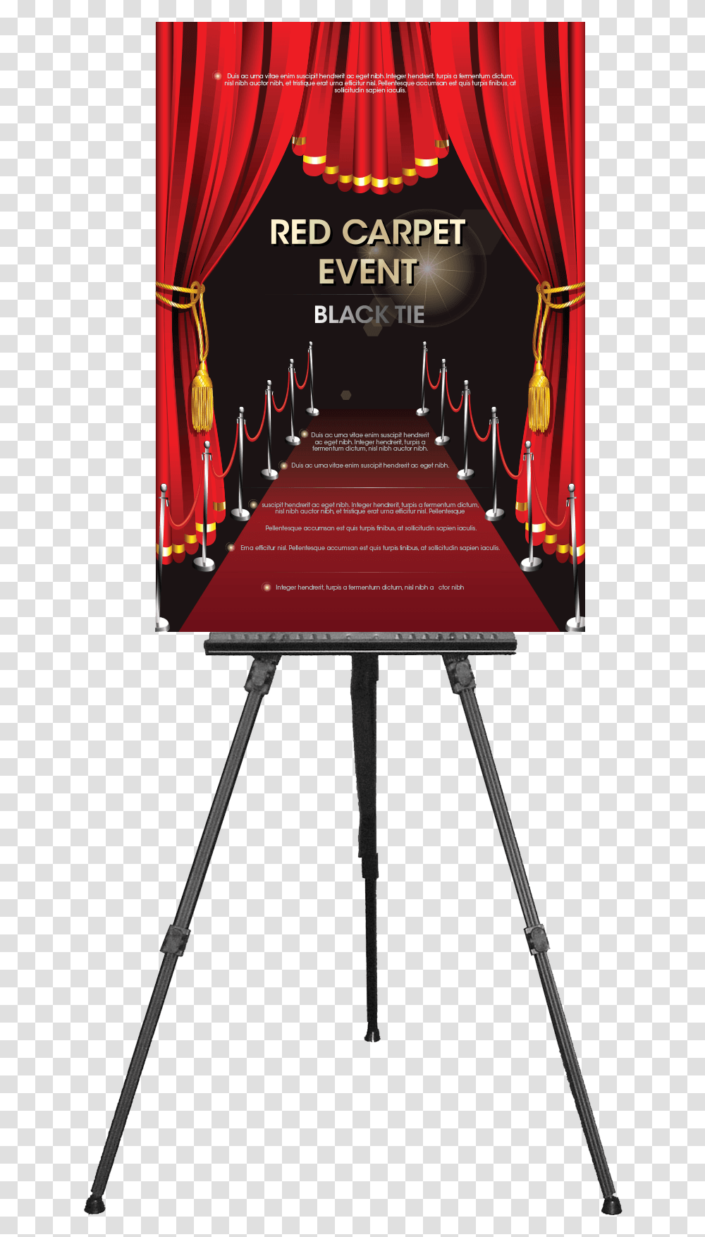 Custom Poster Red Carpet Event Poster Easel, Fashion, Premiere Transparent Png