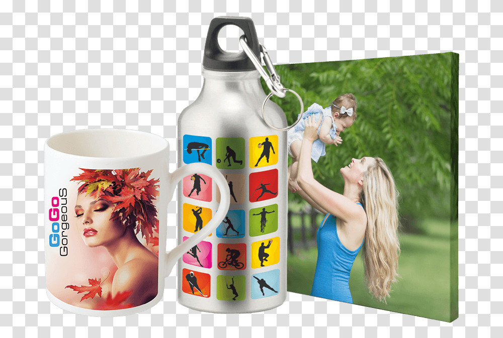 Custom Printed Gift Items, Person, Human, Bottle, Sunglasses Transparent Png