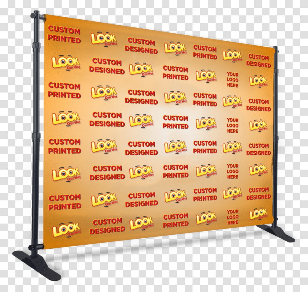 Custom Printed Step And Repeat Backdrop Banner 10ft Backdrop Banner, Menu, Screen, Electronics Transparent Png