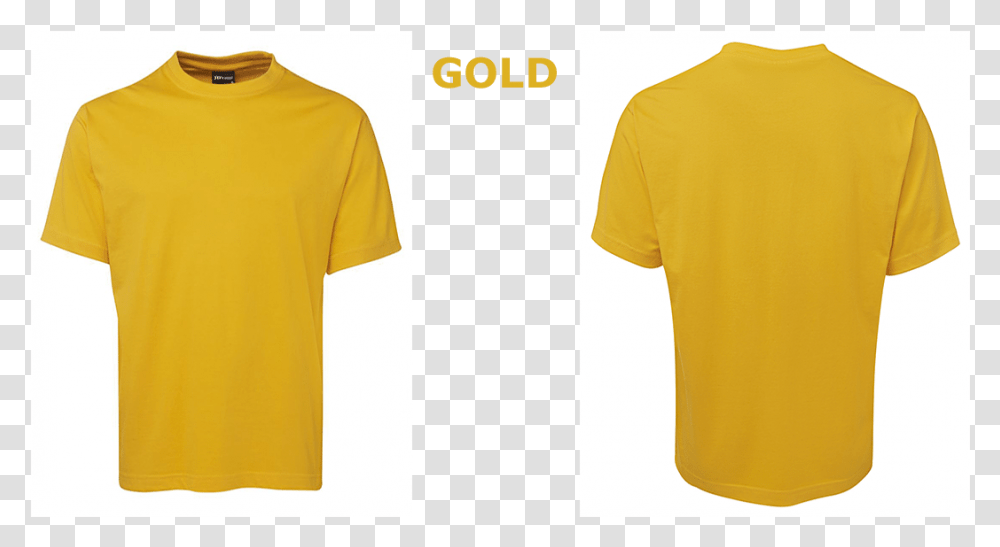 Custom Printed Unisex T Shirts Gold Active Shirt, Apparel, T-Shirt, Jersey Transparent Png
