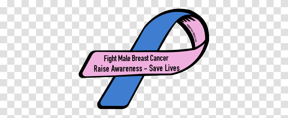 Custom Ribbon Fight Male Breast Cancer Raise Awareness, Word, Tape Transparent Png