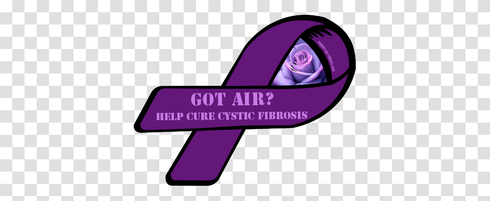 Custom Ribbon Got Air Help Cure Cystic Fibrosis, Alphabet, Purple, Girl Transparent Png