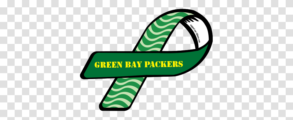 Custom Ribbon Green Bay Packers, Label, Word Transparent Png